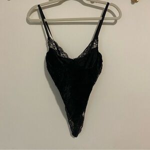 Empire Intimates Vintage Velvet and Lace Bodysuit